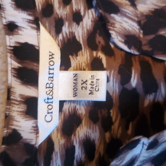 Croft & Barrow leopard print blouse. Size 2X - Picture 9 of 13